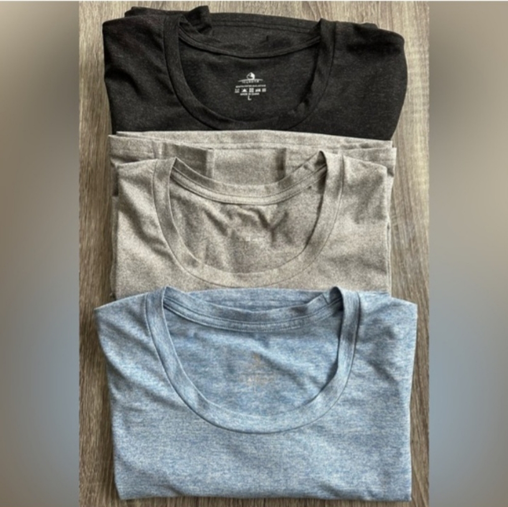Women’s Athletic Tee - Black, Blue, Granite (Pack of 3) Size Large